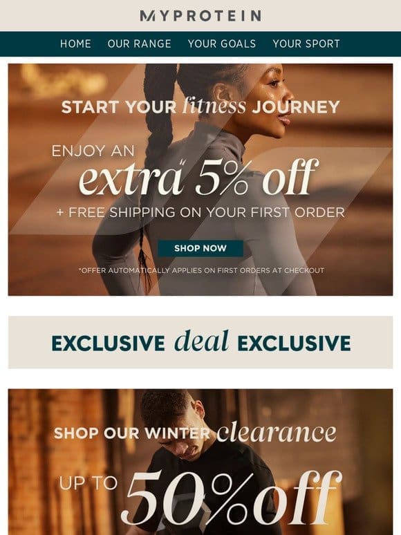 Start your journey with an extra 5% OFF your first order!