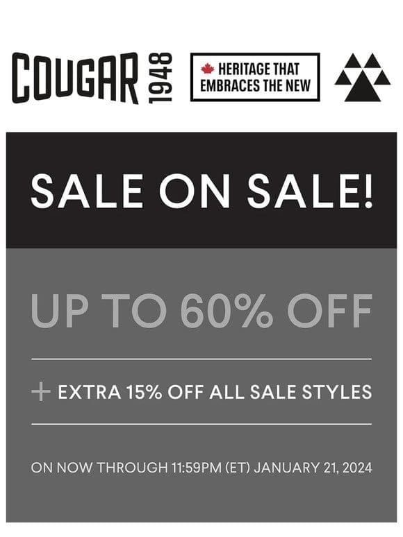 Starts Now: Extra 15% off Sale