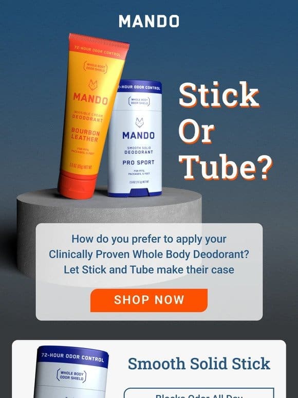 Stick vs. Tube: The age-old debate rages on