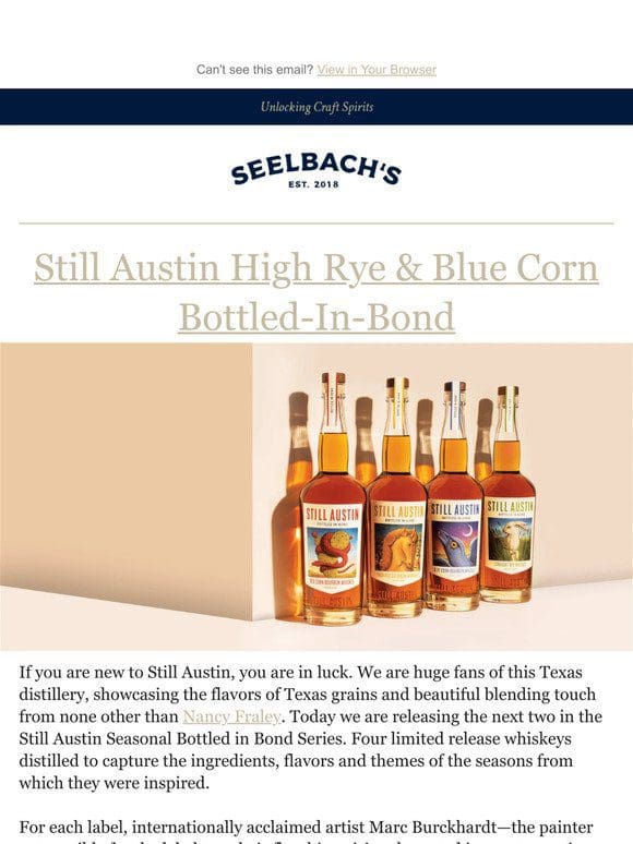 Still Austin High Rye & Blue Corn Bottled-In-Bond