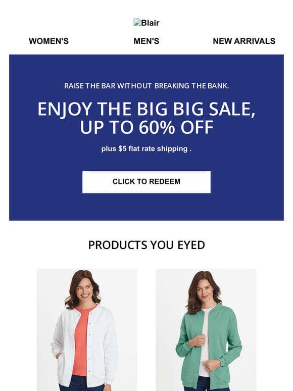Still Here: The Big Big Sale， up to 60% off