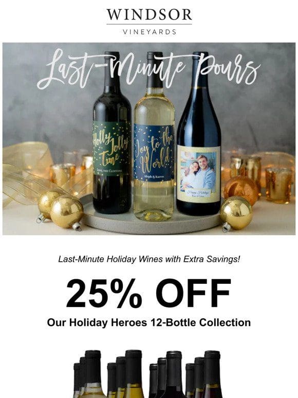 Stock up for the holidays and SAVE 25%!