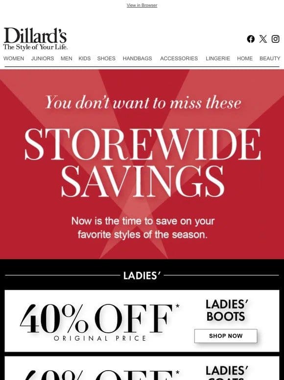 Storewide Savings You Don’t Want to Miss