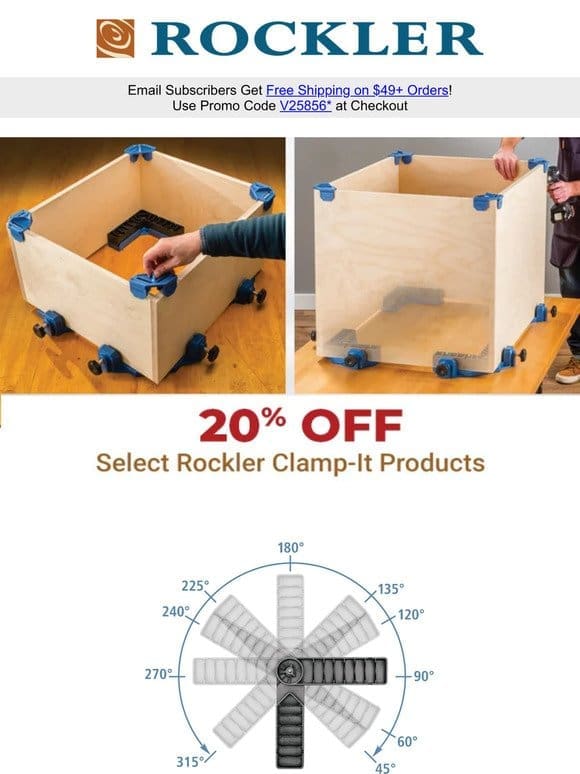 Strengthen Your Projects: Up to 30% Off Rockler Clamp-It Products!