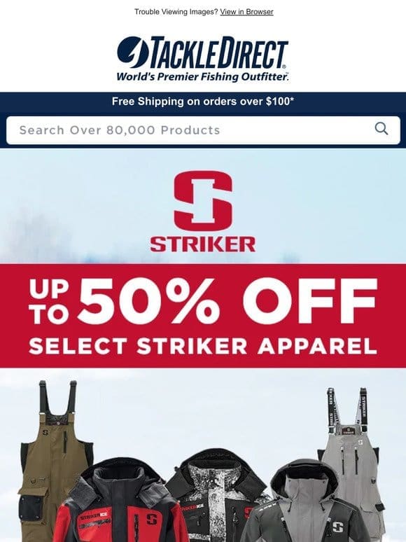 Striker sale extended! Save up to 50%