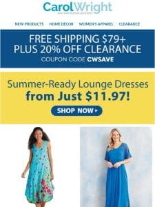 Summer-Ready Lounge Dresses from Just $11.97!