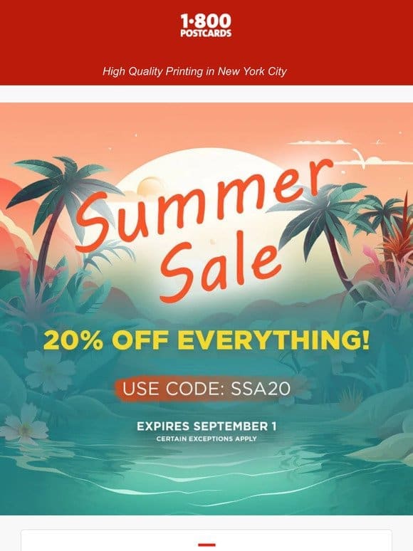 Summer Sale! 20% OFF Everything!