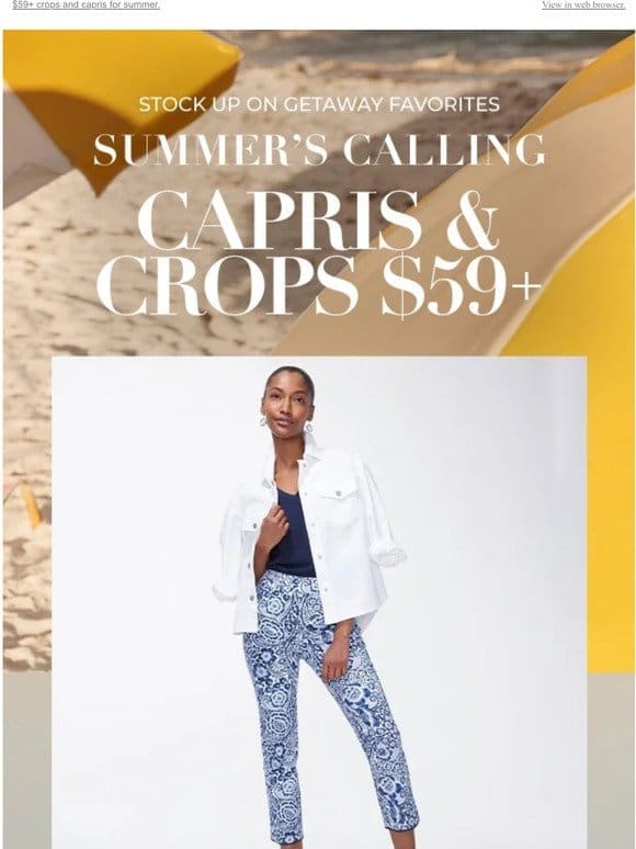 Summer’s Calling， Crop To These Deals!