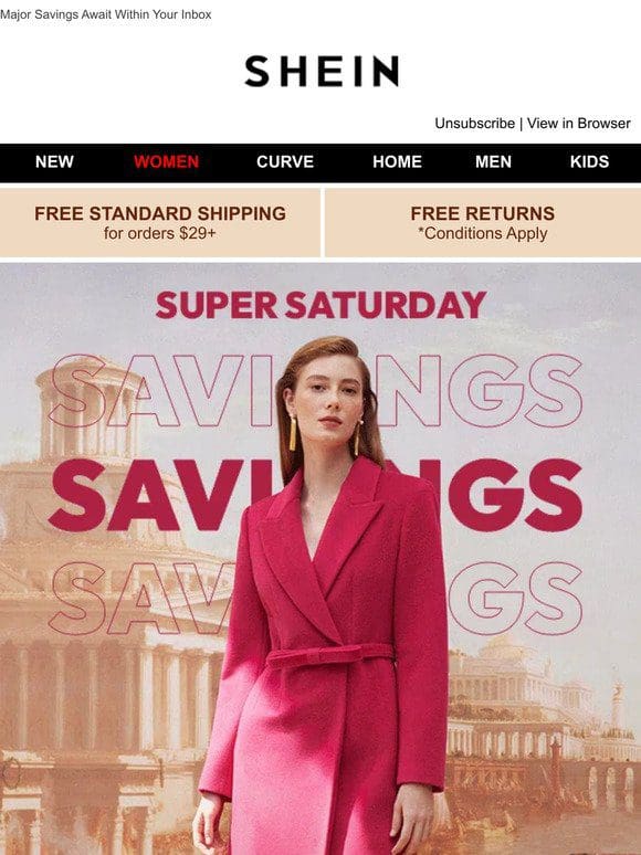 Super Saturday Savings are Here!