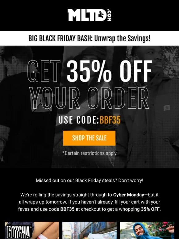 Surprise! 35% OFF Continues Through Tomorrow!