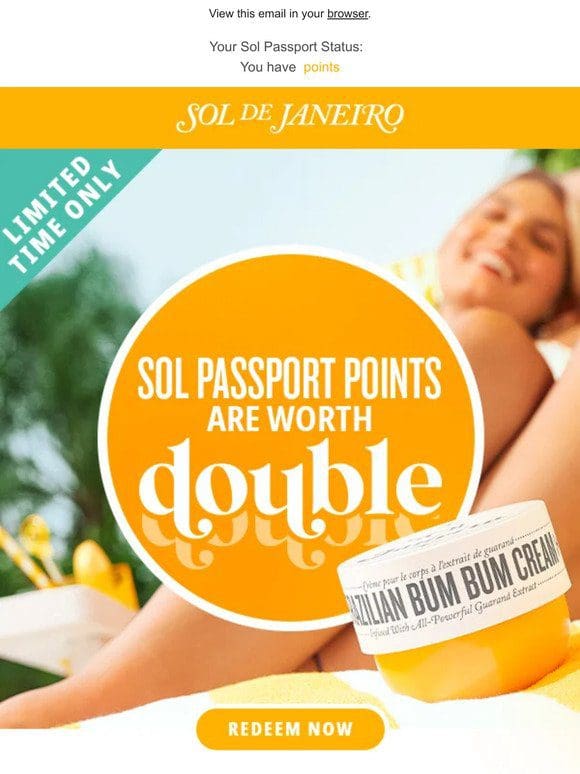Surprise! Sol Passport points are worth double.
