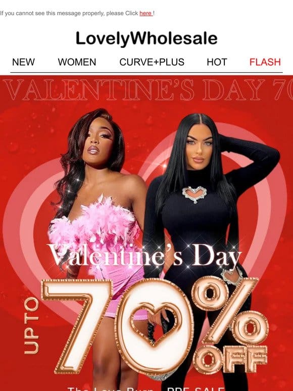 Sweeter Than Hershey’s Kisses—70% OFF V-day Sale!