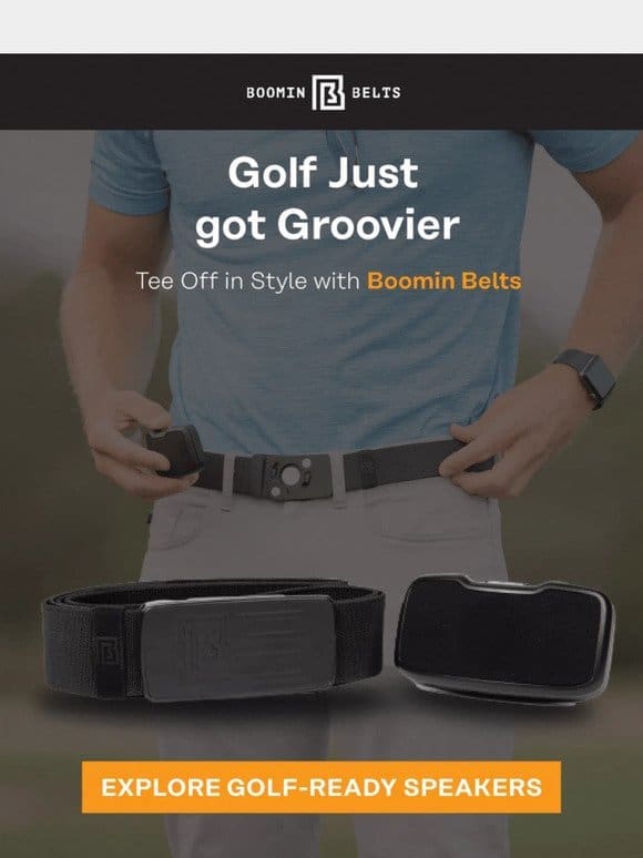 Swing into the groove with our Golfing-Approved Speaker  ️‍♂️