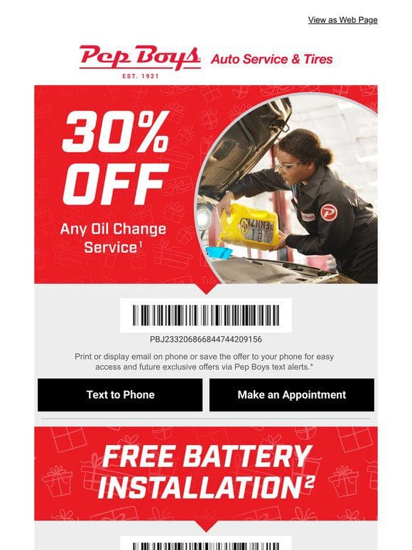 TAKE 30% OFF Your Oil Change Service