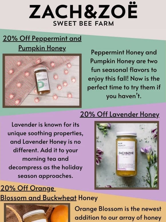 [TEST] November Favorites!   20% Off Peppermint， Pumpkin， Lavender， Orange Blossom， Buckwheat!