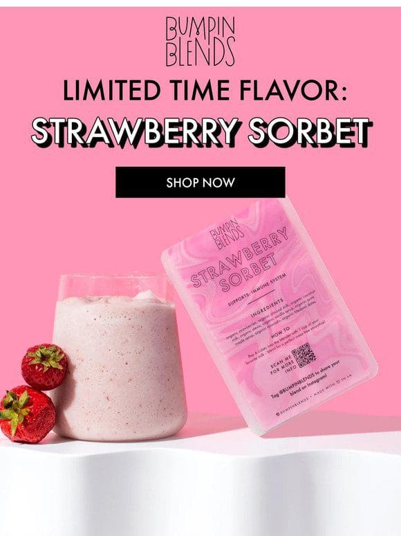 THIS MONTH ONLY – Strawberry Sorbet  ✨