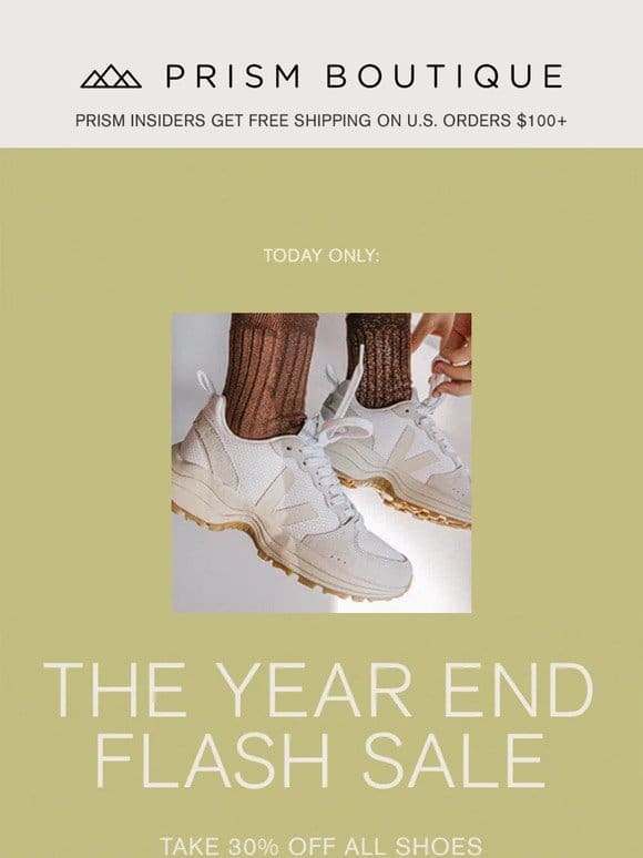 TODAY ONLY: 30% off shoes
