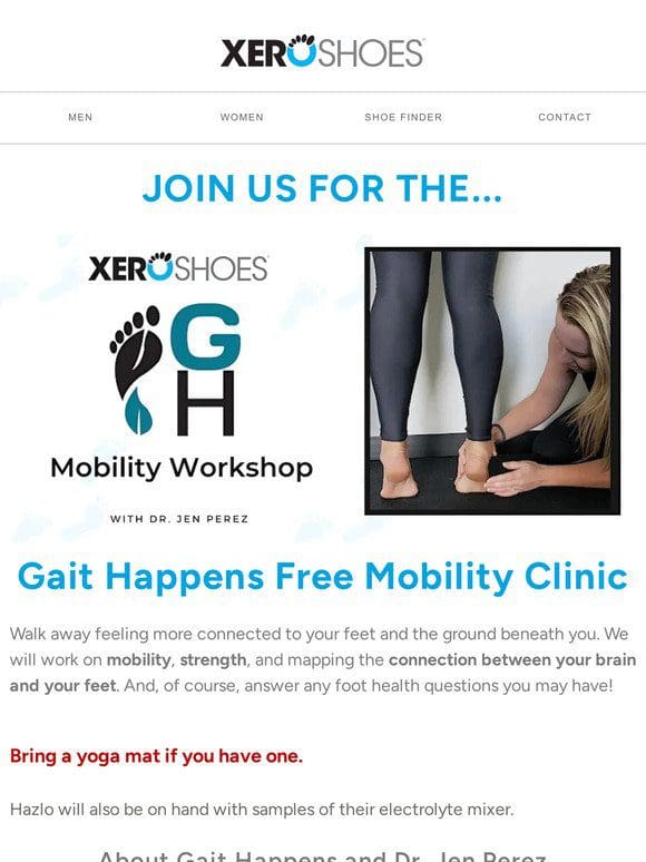 TOMORROW – Join Us for a Free Mobility Clinic