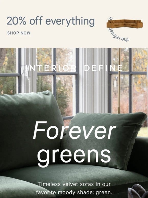 TRENDING: Green Velvet Sofas