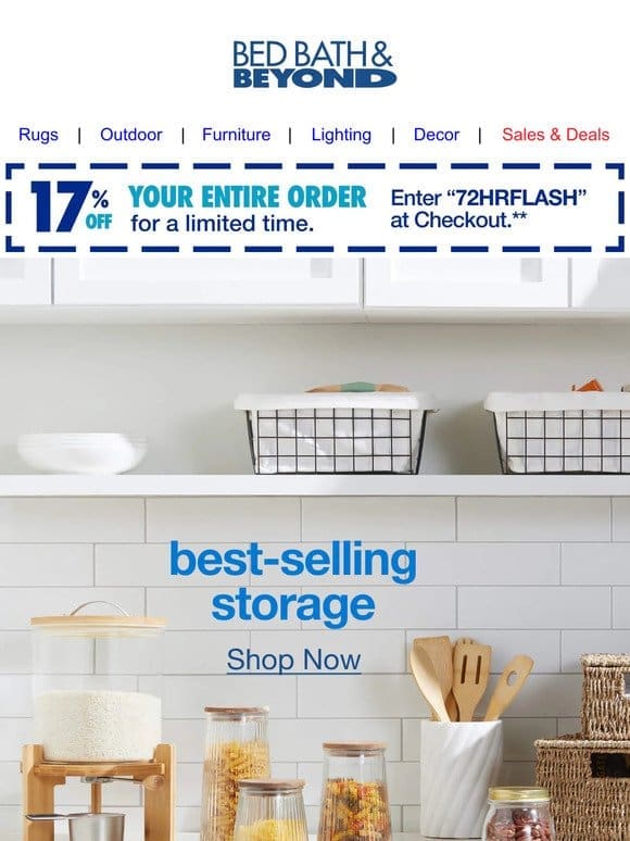 Take 17% Off Best-Selling Storage Essentials