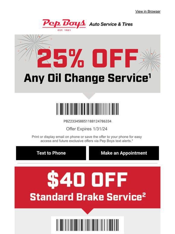 Take 25% OFF Any Oil Change