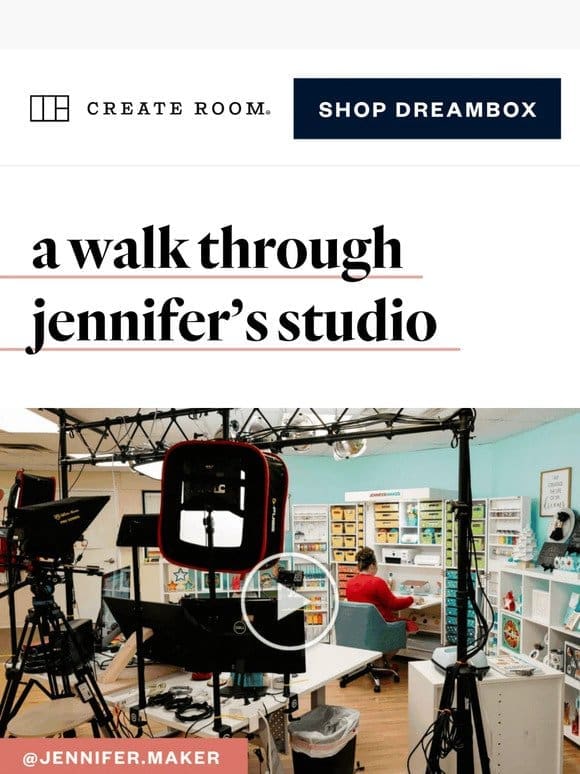 Take a tour of Jennifer’s studio!