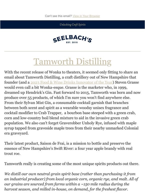 Tamworth Distilling Saison de Frai