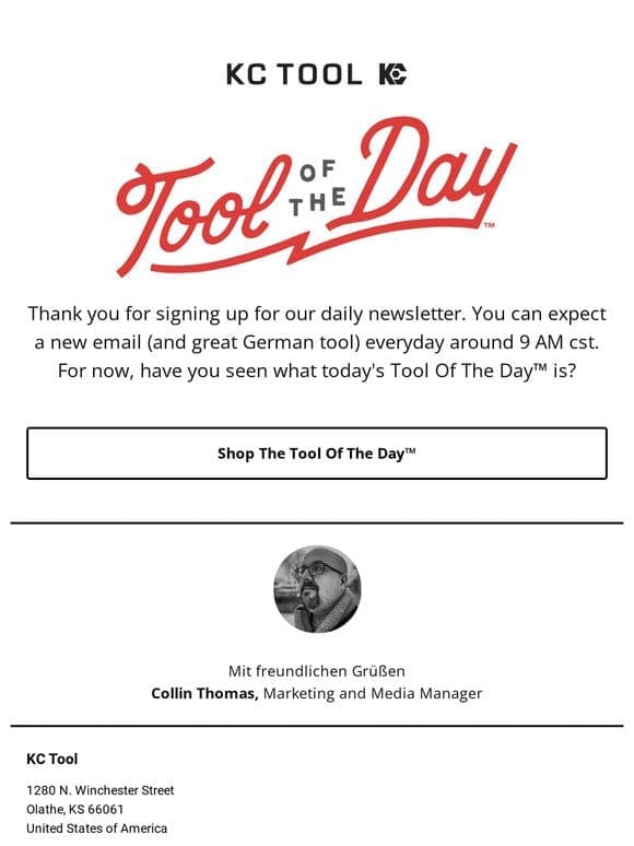 Thank You For Joining the Tool of the Day Newsletter!