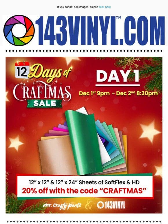 The 12 Days of Craftmas has arrived!