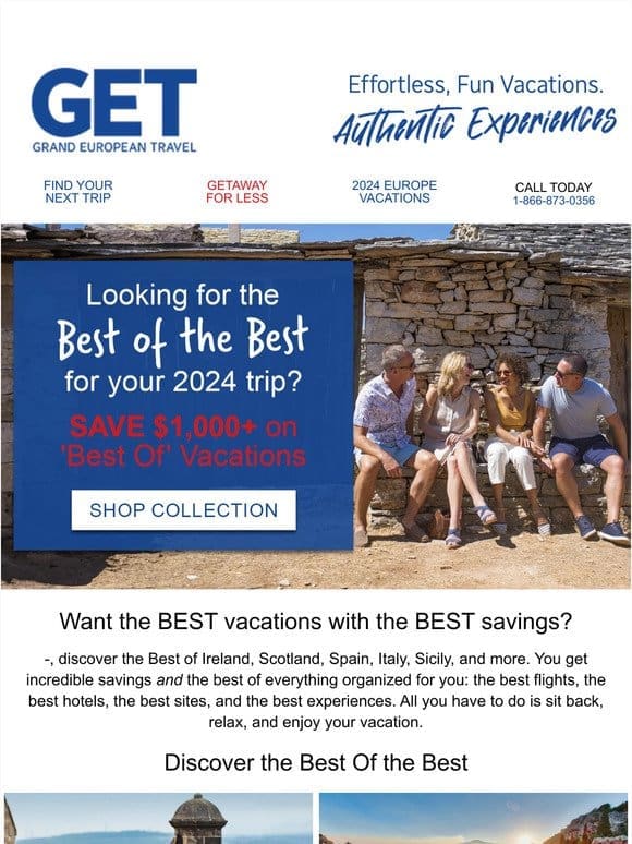 The BEST vacations + the BEST Savings
