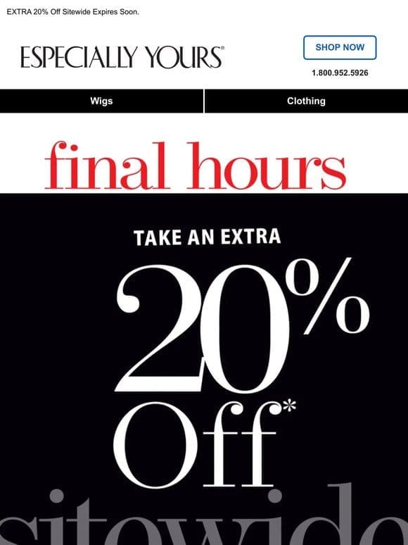 The End…Includes Sale & Clearance!