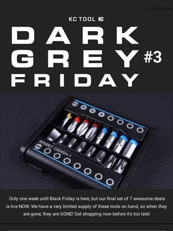 The Final Set Of Deals Before Dark Grey Turns To Black!