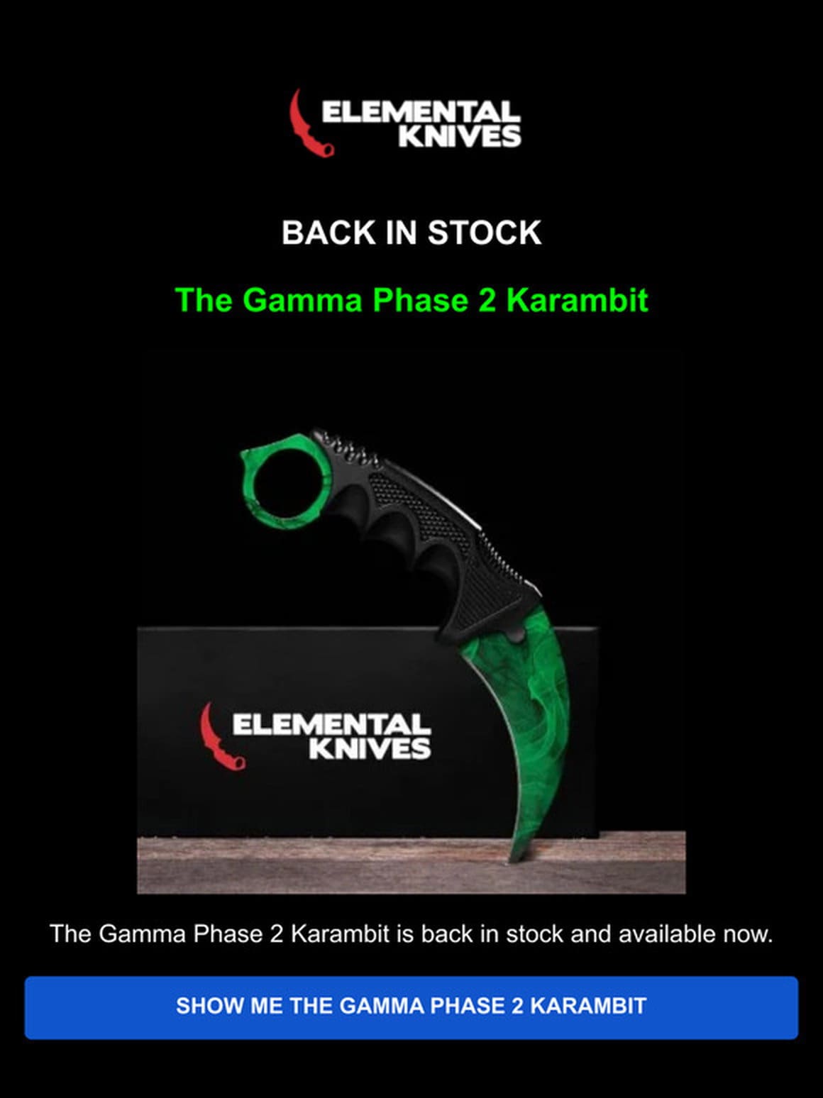 The Gamma Phase 2 Karambit
