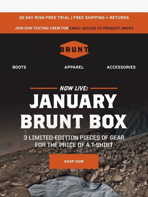 The January BRUNT Box is LIVE
