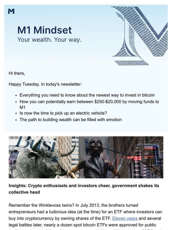 The M1 Mindset: Wall Street is seeing digital gold (coins)