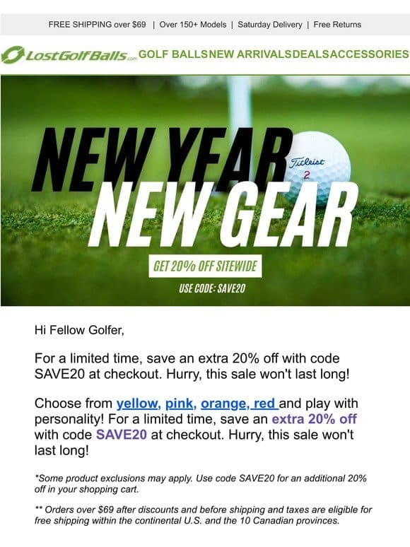 The New Year， New Gear Extra 20%