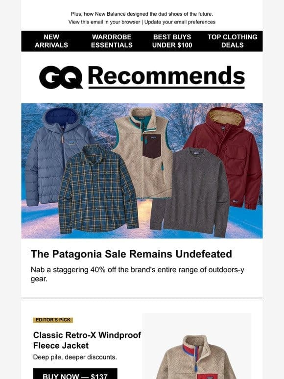 The Patagonia Sale Remains Undefeated