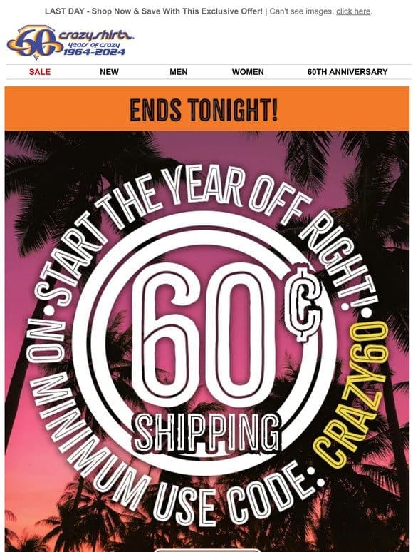 The Sun Is Setting On 60¢ Shipping