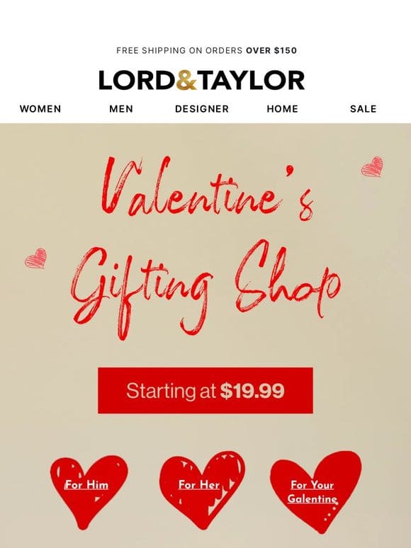 The V-Day Gift Guide starting at $19.99