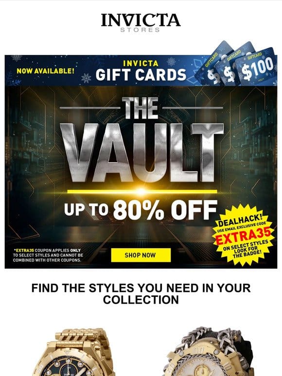 The VAULT Is Open UP TO 80% OFF Diamonds & Rarities❗