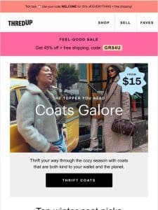 The coats you NEED from $15!