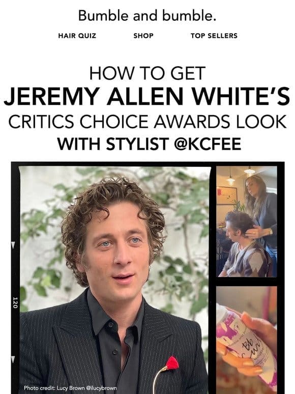The secret to Jeremy Allen White’s Critics Choice Awards look.