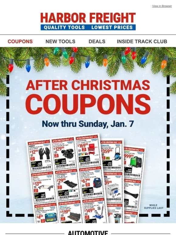 There’s Still Time to Use Your After Christmas Coupons!