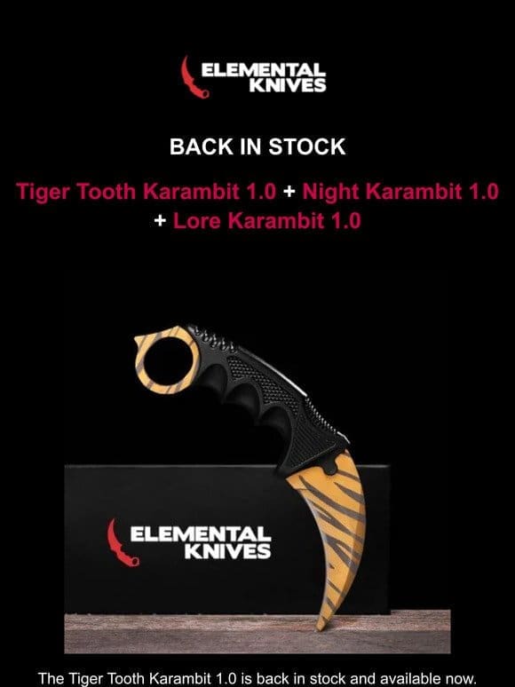 These Karambits Are Back In Stock
