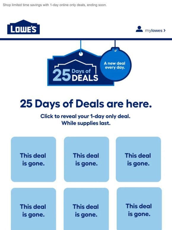 These deals won’t be here tomorrow.