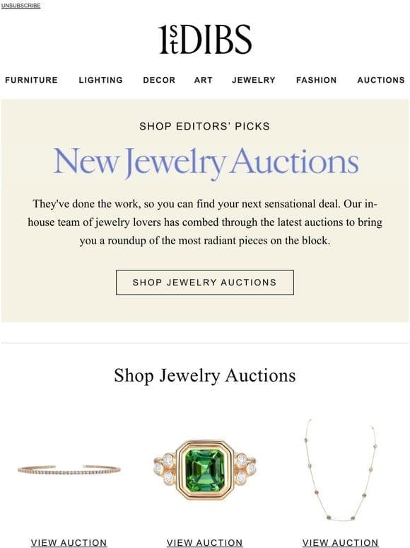 They’re here: Top jewelry auction picks