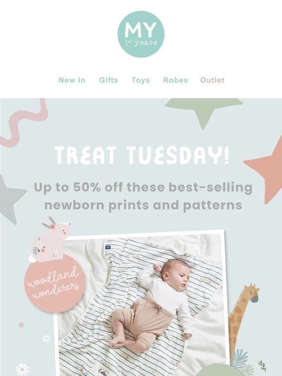 This Treat Tuesday is…   50% off top-selling prints & patterns!