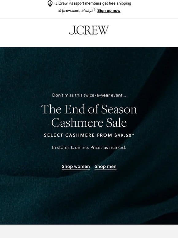 This twice-a-year cashmere sale ends soon…