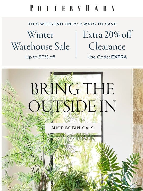 This weekend only: Extra 20% off clearance