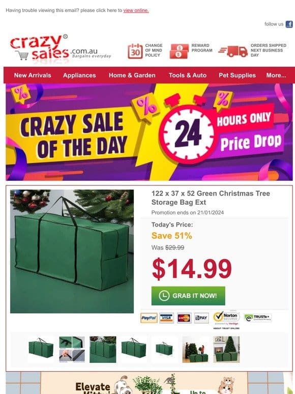 Tidy Up the Holidays: Hot Seller Alert! Christmas Tree Storage Box， Only $14.99 – Limited Stock!